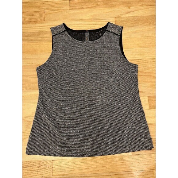 Banana Republic Factory Black White Sleeveless Tank Top Women's Size Medium M - Picture 2 of 8